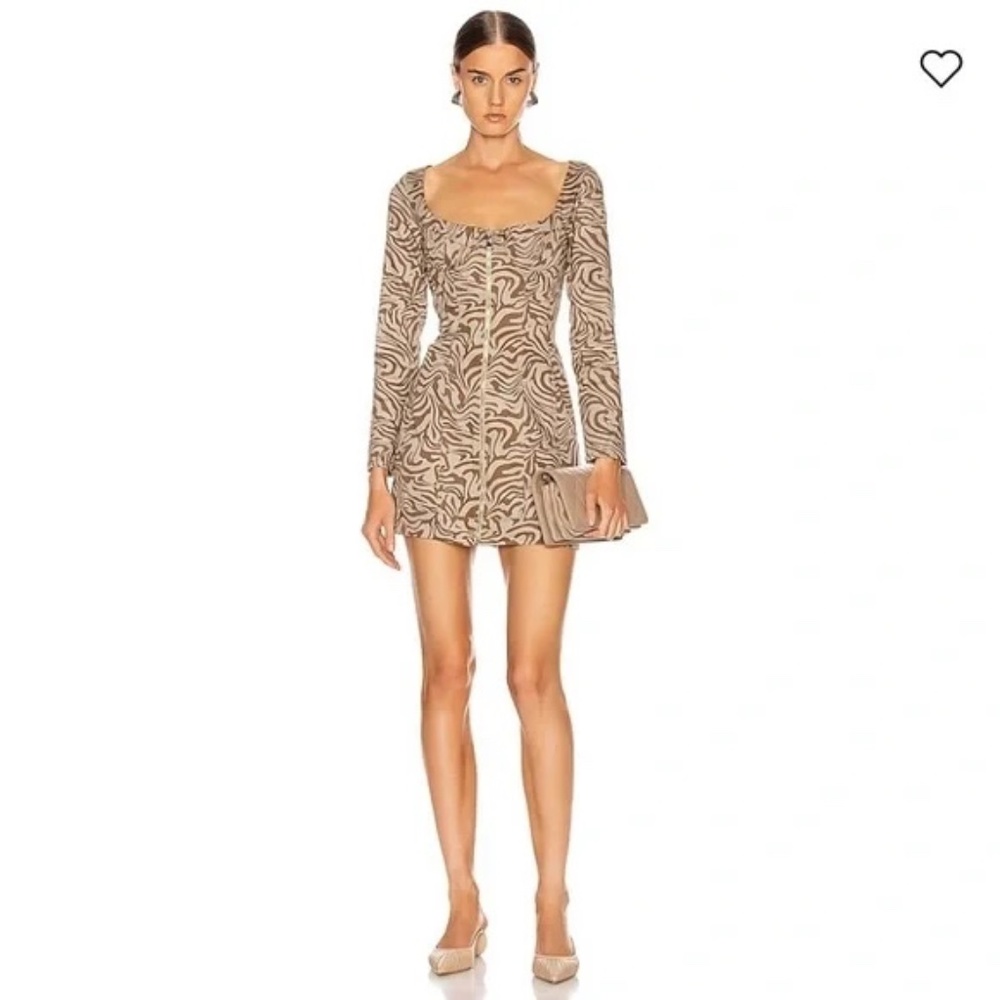 MIAOU Dree Zebra Cotton Mini Dress - Animal Print Size Small NWT - Picture 5 of 10